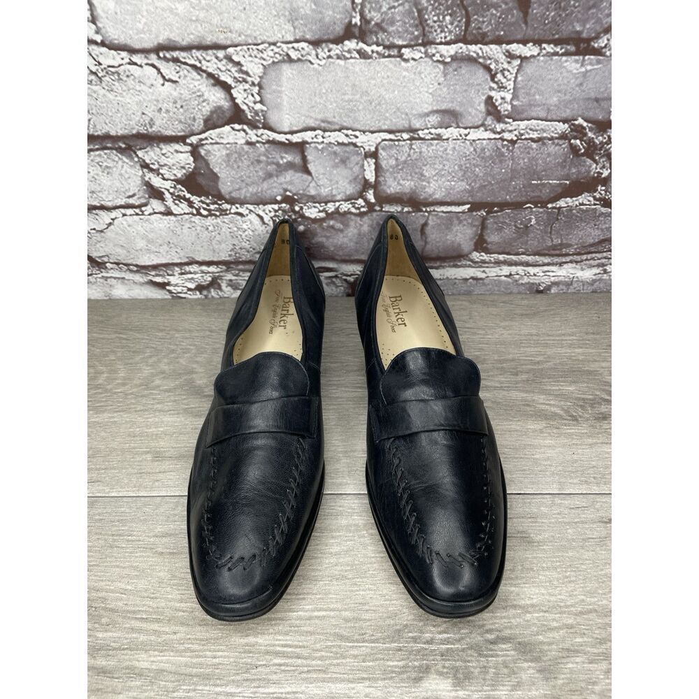 Barker Flex Fine English Shoes Navy Blue Leather Loafers Women Sz 7AA US/37.5EU - Picture 2 of 16